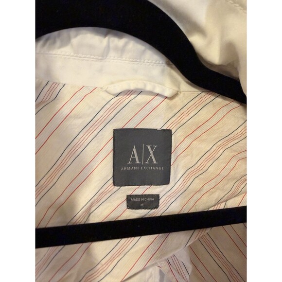 Armani Exchange Blazer Women’s White Medium Jacket Tabby Weave Cotton Canvas - Picture 3 of 3